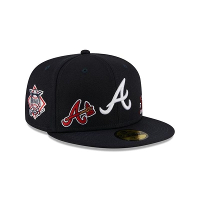 Blue Atlanta Braves Hat - New Era MLB Multi 59FIFTY Fitted Caps USA3952480